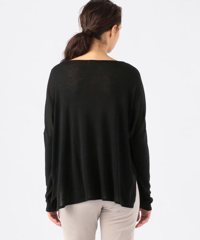 クーポン】【セール 30%OFF】ウールジャージー ボートネックプル