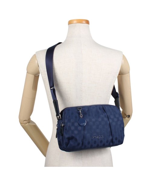 イザック Y Saccs ショルダーバッグ バッグ レディース 撥水 Polka Dots Pochette ポルカドット ブラック ネイビー 黒 Y71 03 Y Saccs Y Saccs D Fashion
