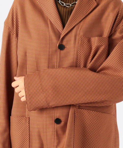 ACTIVE COTTON POLYESTER ハウンドトゥースジャケット