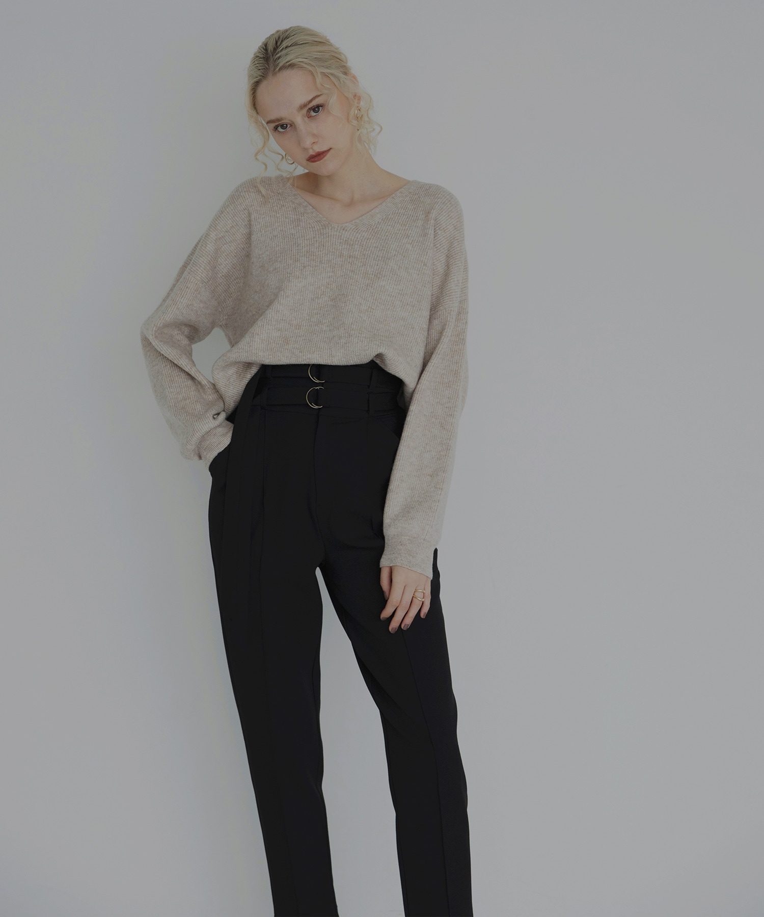 ミエリ インヴァリアント MIELI INVARIANT W Belt Tapered Pants