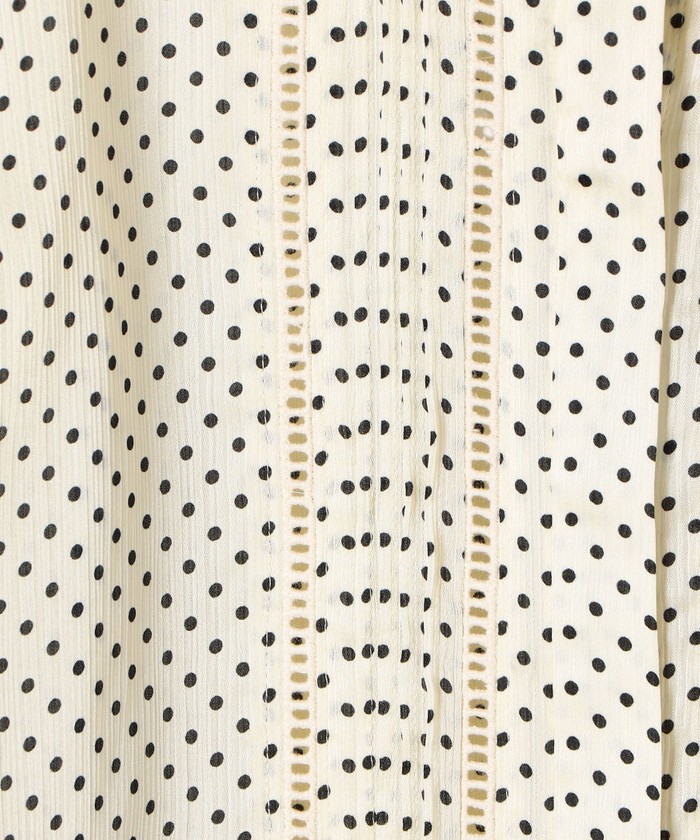 セール 50%OFF】〈手洗い可能〉ドット/ソリッドフリル セール 50%OFF】〈手洗い可能〉ドット/ソリッドフリル