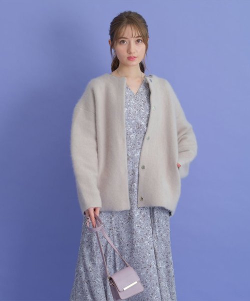 ふわふわニットショートコート アプワイザー リッシェ Apuweiser Riche D Fashion ふわふわニットショートコート アプワイザー リッシェ Apuweiser Riche D Fashion