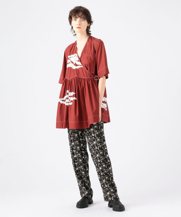 格安オンラインショップ販売 『GANNI』花柄 パンツ ブラウス レーヨン