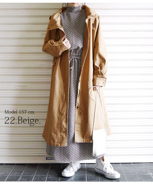 セール41%OFF】【and it_】スタンドカラードルマンモッズロングコート