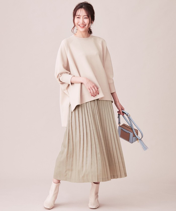 セール 30%OFF】【洗える】サテンピーチプリーツスカート(KG26
