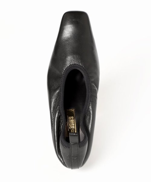 TAEKO HIGASHIHARA×GRISE 5.5レザーギャザーパンプス◆