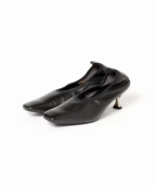TAEKO HIGASHIHARA×GRISE 5.5レザーギャザーパンプス◆
