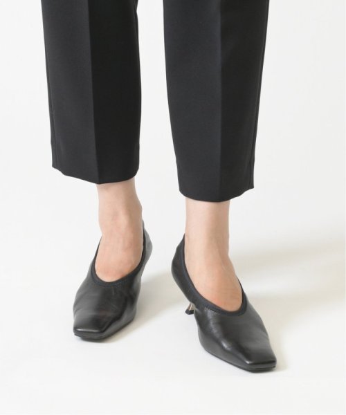 TAEKO HIGASHIHARA×GRISE 5.5レザーギャザーパンプス◆