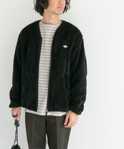 WEB限定』DANTON HIGH PILE ZIP V－NECK JACKET(504273961) | アーバンリサーチドアーズ(URBAN  RESEARCH DOORS) - d fashion