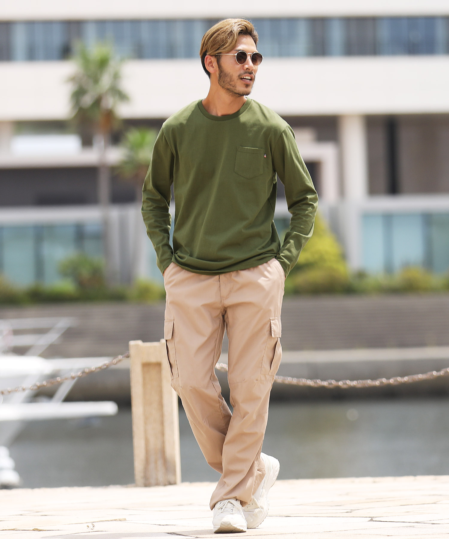 ジギーズショップ JIGGYS SHOP USAコットンポケット付きロンT ジギーズショップ JIGGYS SHOP USAコットンポケット付きロンT