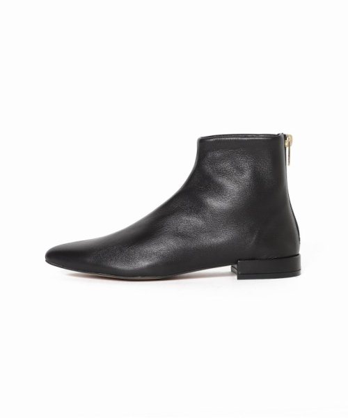 GRISE レザーポインテッドソフトショートブーツ◆