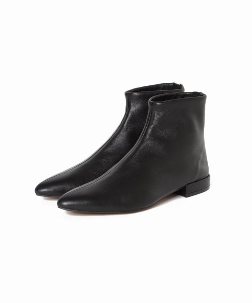 GRISE レザーポインテッドソフトショートブーツ◆