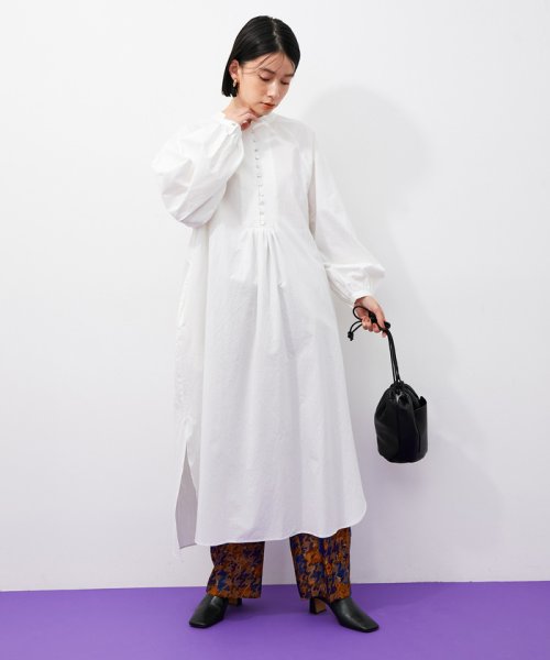 アウトレット店舗 Web限定 ボリュームスリーブボタンワンピース アダム エ ロペ Adam Et Rope D Fashion