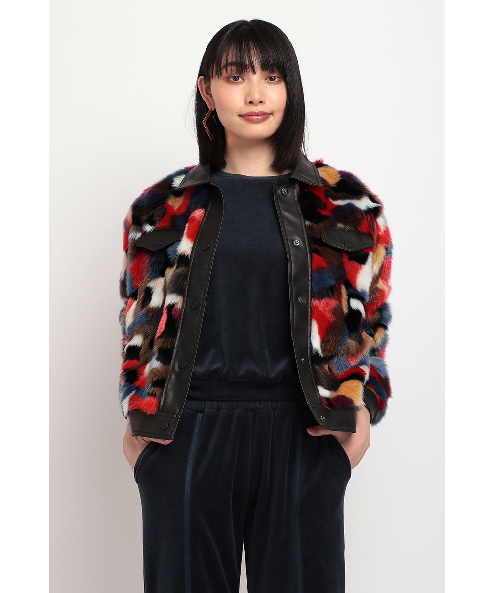 デシグアル Desigual カラフルなファー素材のレディースジャケット 楽天市場】カラフルなファー素材のレディースジャケット