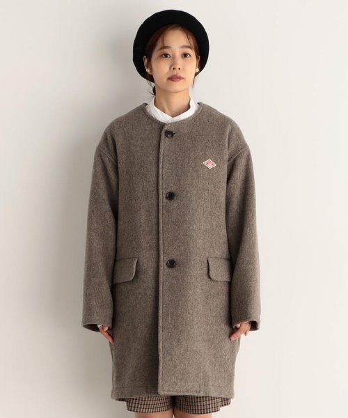 セール Danton ダントン Wool Light Pile ノーカラーロングコート Dt A0012 Wlp フレディアンドグロスター Fredy Gloster D Fashion