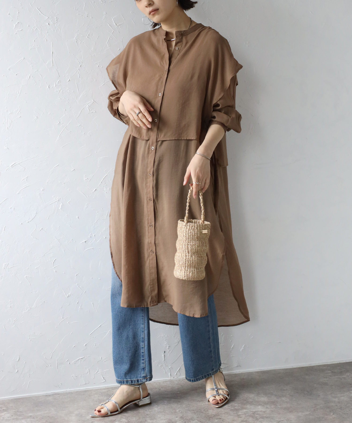 セール30%OFF】ボンジュールサガン BONJOUR SAGAN バンドカラー