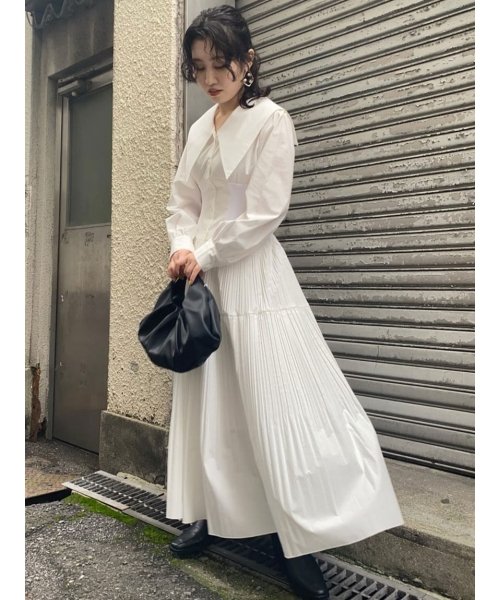 ビッグカラーシャツワンピース フレイ アイディー Fray I D D Fashion ビッグカラーシャツワンピース フレイ アイディー Fray I D D Fashion