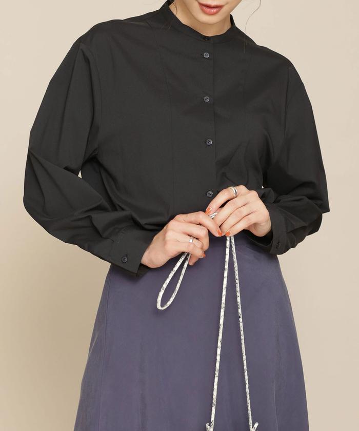 セール 30%OFF】レース衿取り外しバンドカラーシャツ 長袖