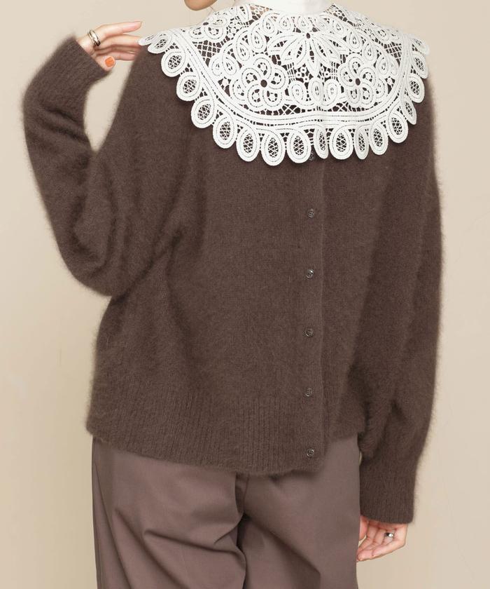 セール 30%OFF】レース衿取り外しバンドカラーシャツ 長袖