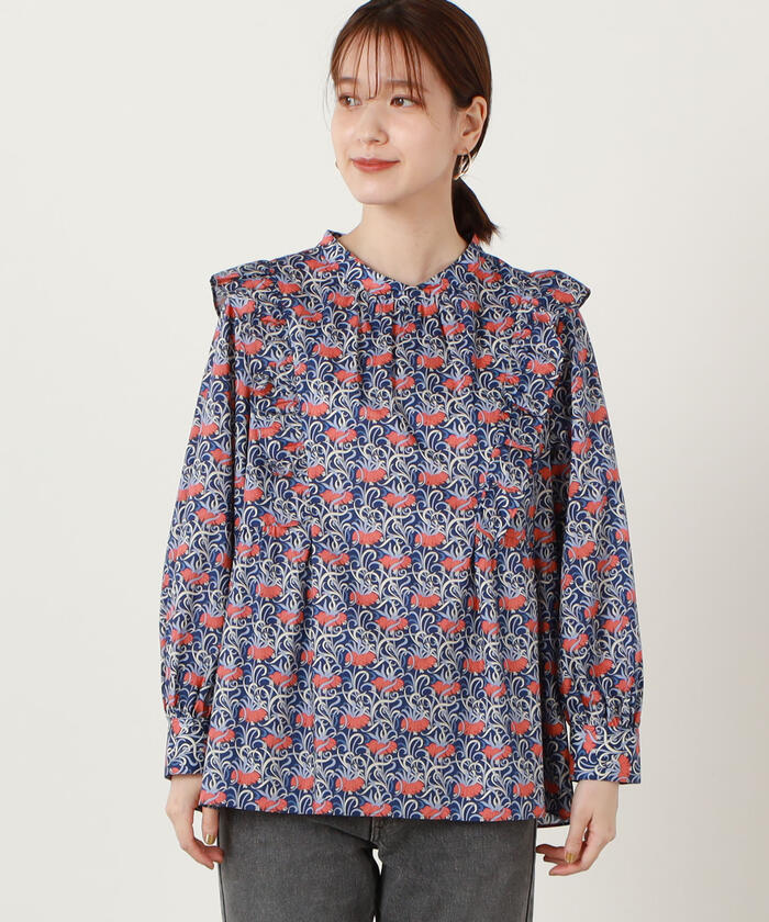 セール 30%OFF】リバティプリントフリルブラウス(504269329 セール 30%OFF】リバティプリントフリルブラウス(504269329