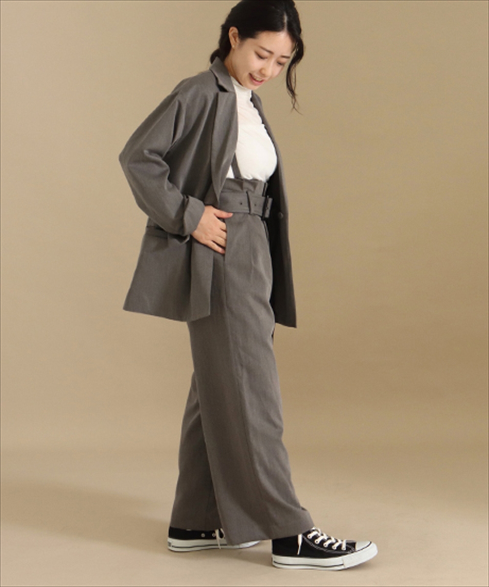 ♦【アコーレ】ベージュ サルエルパンツ 調整可能ウエスト¥15,000 ♢【アコーレ】ベージュ サルエルパンツ 調整可能ウエスト