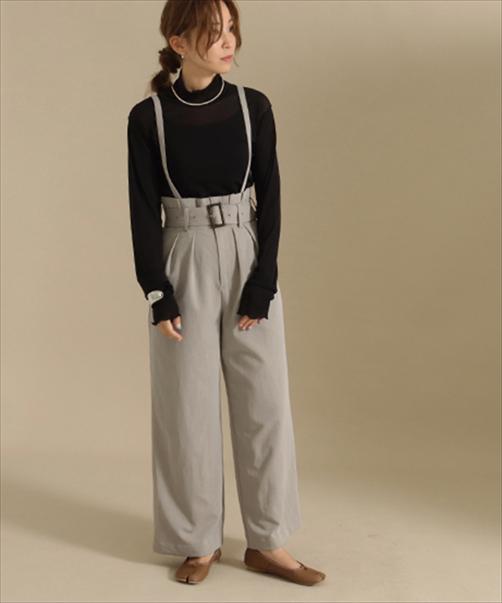 ♦【アコーレ】ベージュ サルエルパンツ 調整可能ウエスト¥15,000 ♢【アコーレ】ベージュ サルエルパンツ 調整可能ウエスト