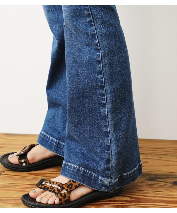 エルロデオ. ELRODEO ワイドデニムパンツ フレア エルロデオ. ELRODEO ワイドデニムパンツ フレア