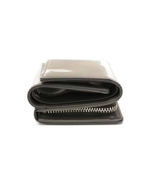 ニュートラルグレイ 三つ折り財布 Neutral Gray トリンドル ミニ財布 ミニ 小銭入れ付き コンパクト 牛革 エナメル 光沢 日本製 1211－629