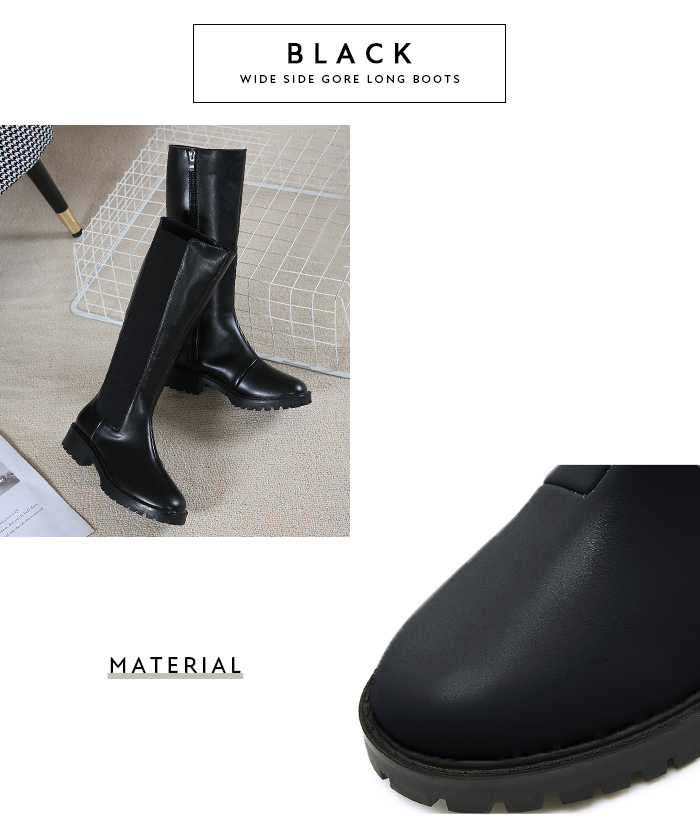 [THEAIRTOWN] LEATHER ZIPPER LONG ブーツ★韓国ファッション★ THEAIRTOWN] LEATHER ZIPPER LONG ブーツ☆韓国ファッション☆