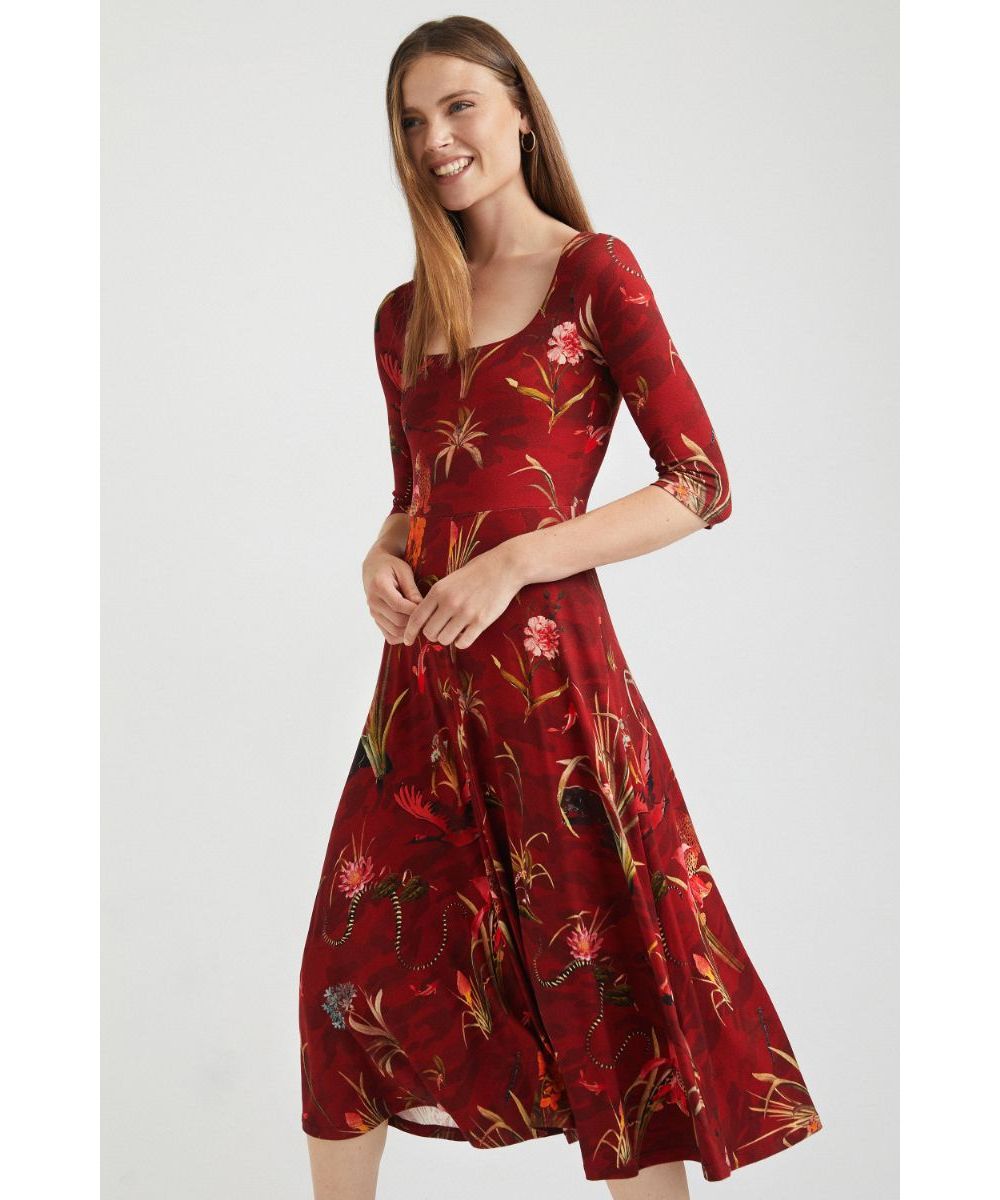 セール 30%OFF】デシグアル Desigual 膝丈のレディースフレア