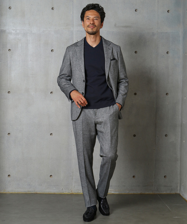 シルケットスムースVネックカットソー/TAILORED WEARライン(504295524