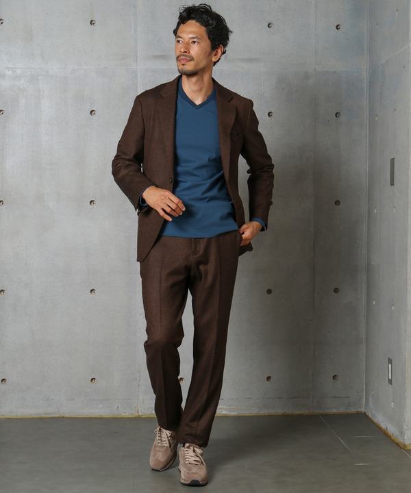 シルケットスムースVネックカットソー/TAILORED WEARライン(504295524