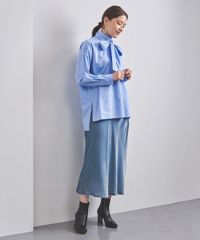 UNITED ARROWS>C リボン ボウタイ ブラウス W(504275995 UNITED ARROWS>C リボン ボウタイ ブラウス W(504275995
