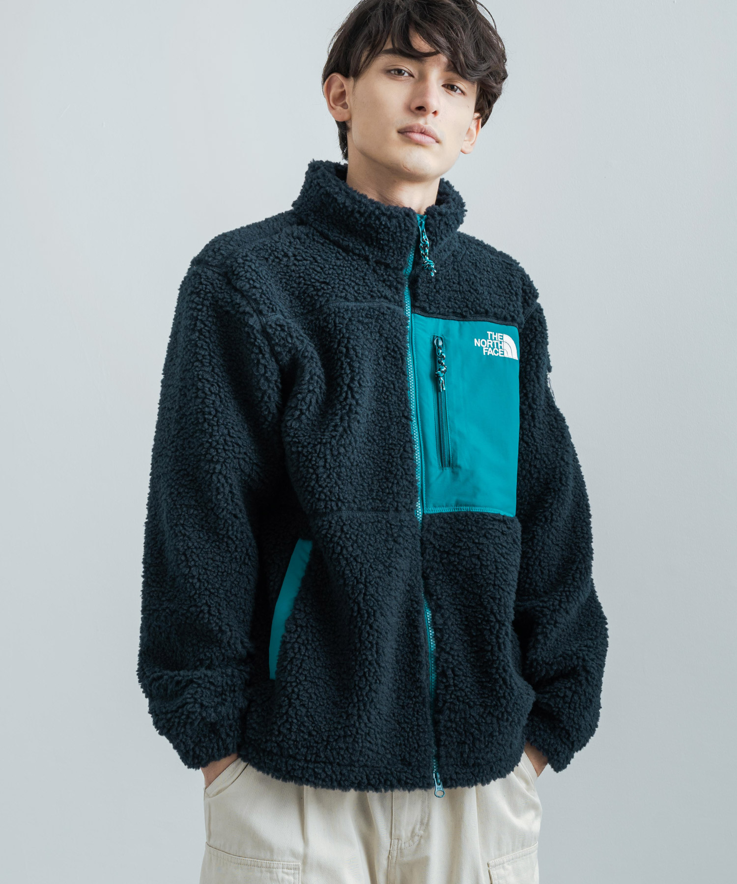 THE NORTH FACE ノースフェイス ジャケット サイズ:S 海外限定 プレイ グリーン フリース ボア ジャケット PLAY GREEN FLEECE JACKET ブラック 黒 アウター ブルゾン 【メンズ】【美品】