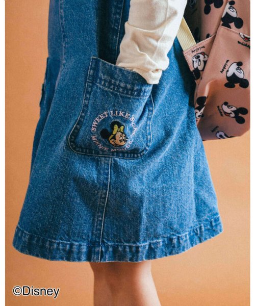 セール Disney ミニーマウス デニム ジャンパースカート 80 130cm スラップスリップ Slap Slip D Fashion