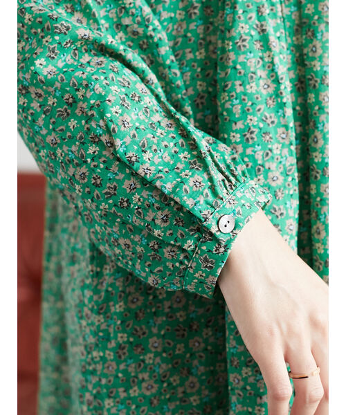 DAKS 花柄 長袖ワンピース プリーツデザイン 未使用 タグ付き お