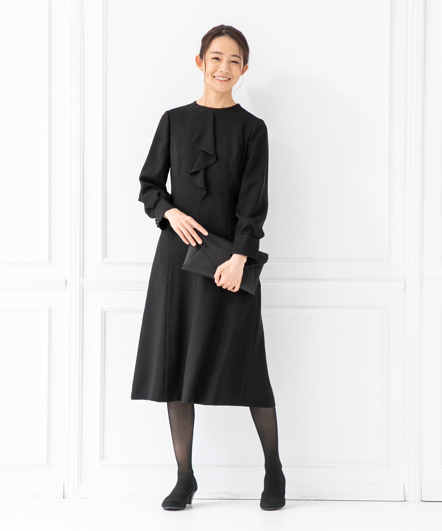 ブラックフォーマル 喪服 礼服 フォルムフォルマ 4L 19号 フォルムフォルマ form forma 【喪服・礼服】 ブラック