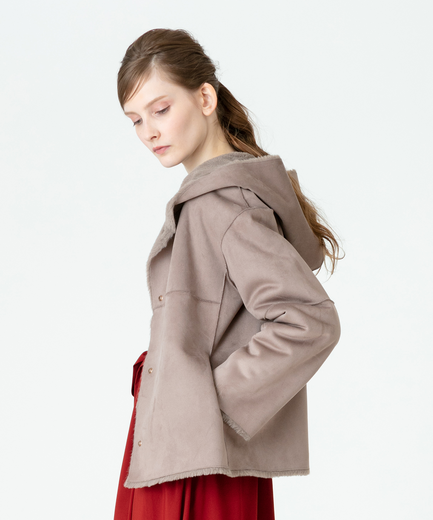 セール 50%OFF】リバーシブルムートンショートフーディー(504248617
