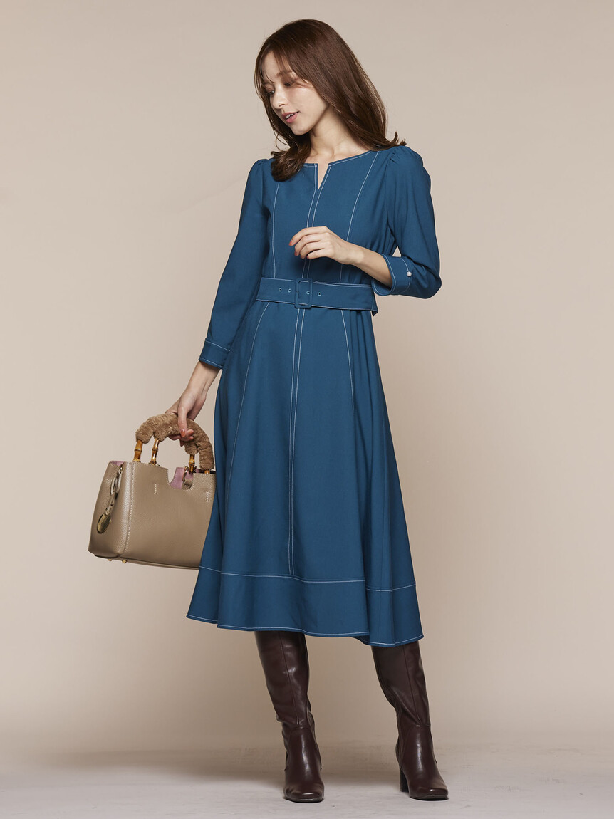 【メーカー直売】の商品をすべて 30%OFF】クイーンズコート セール QUEENS デニム COURT ワンピース