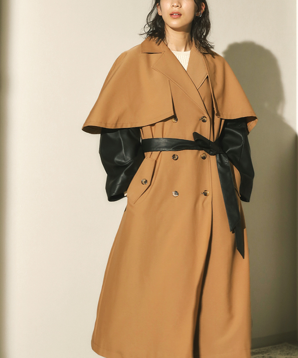 FAKE LEATHER DOCKING COAT