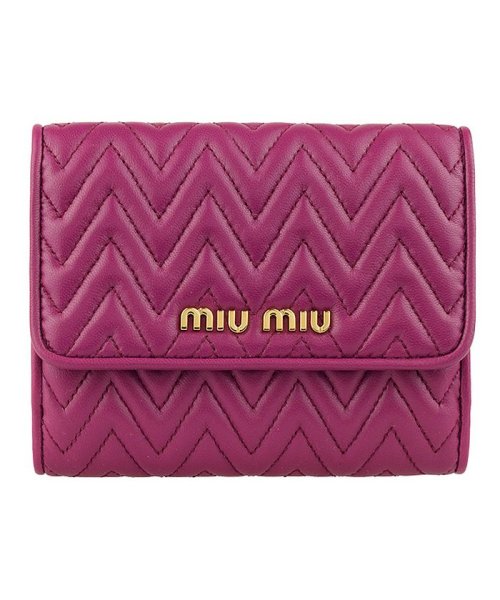 クーポン セール34 Off Miumiu ミュウミュウ Miumiu ミュウミュウ Matelasse 二つ折り財布 ミュウミュウ Miumiu D Fashion