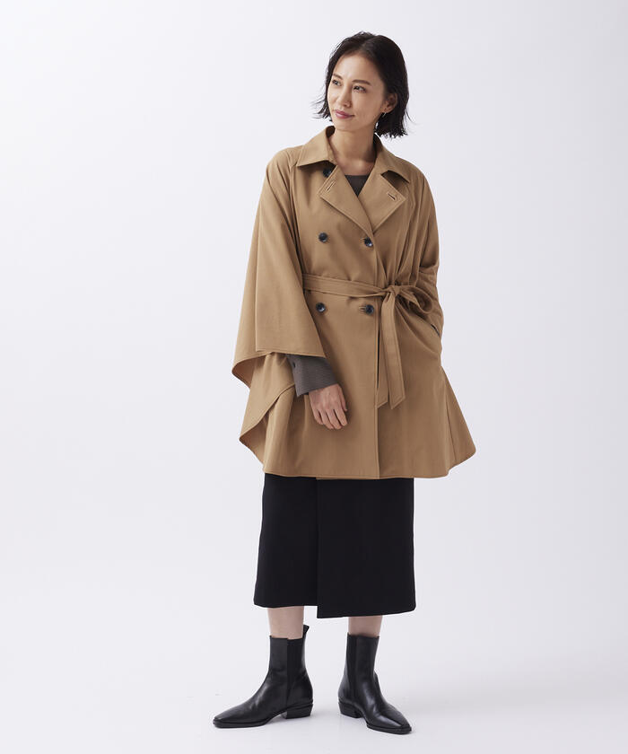 セール 60%OFF】ケープシルエットのトレンチコート(504278637