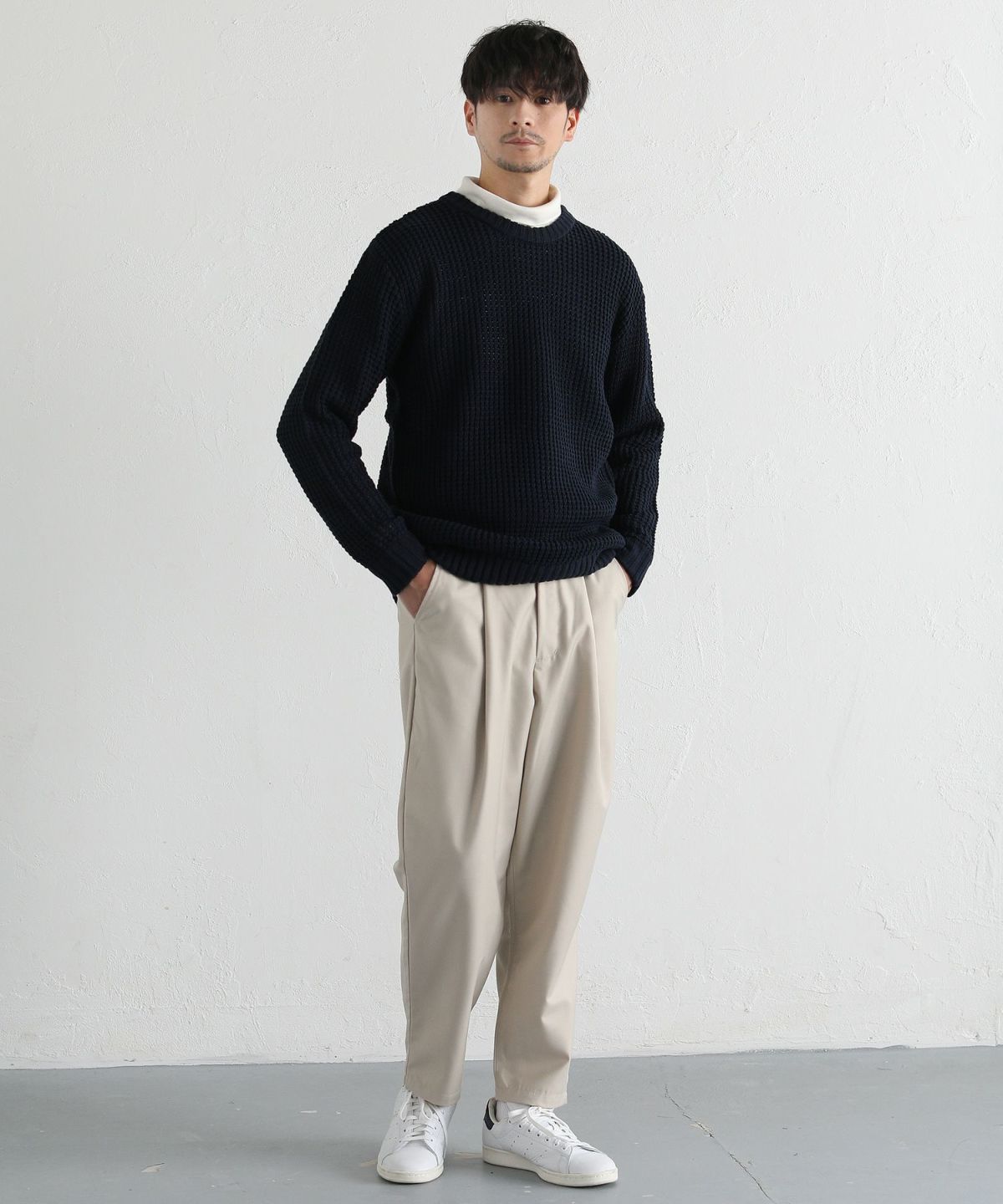 カジュアル THE CASUAL SPU/TRワンタックワイドテーパード