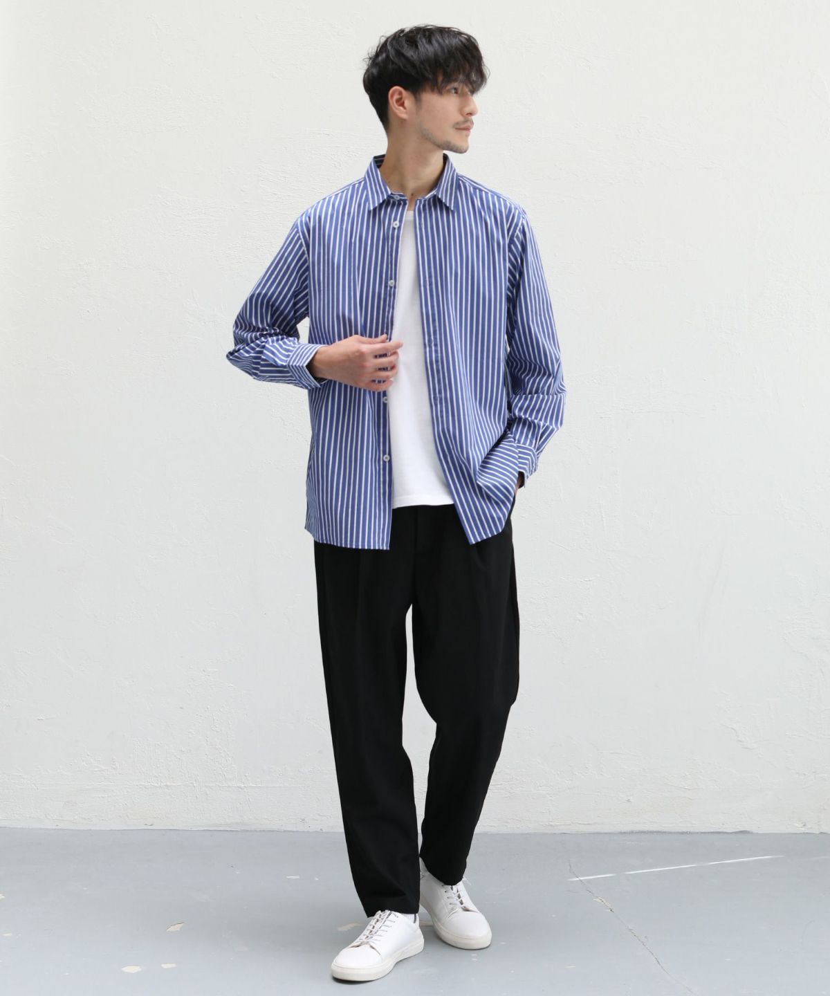 カジュアル THE CASUAL SPU/TRワンタックワイドテーパード