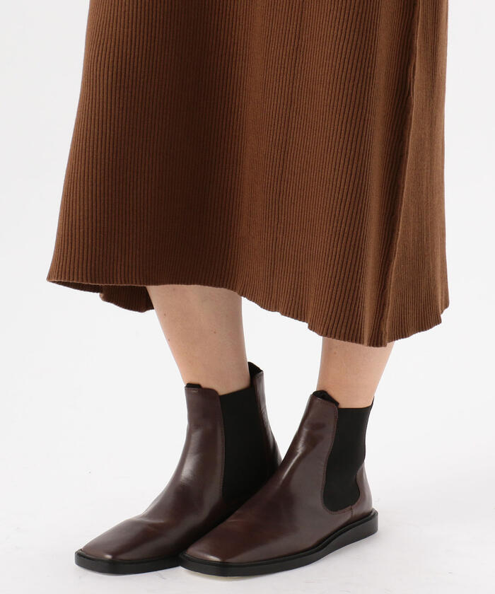 セール 40%OFF】ウーステッドウールリブ フレアワンピース