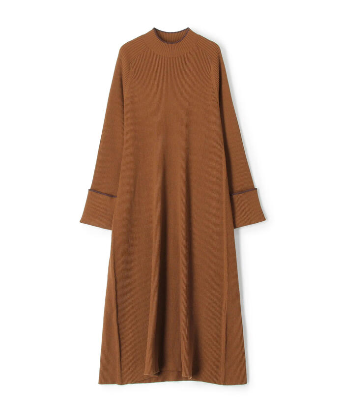 セール 40%OFF】ウーステッドウールリブ フレアワンピース