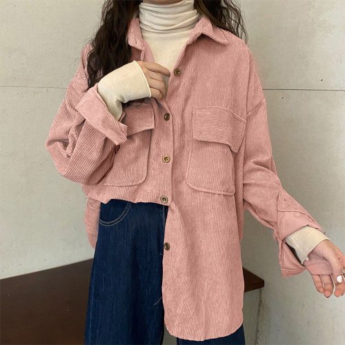 セール コーデュロイシャツ レディース 韓国 ミニミニストア Miniministore D Fashion