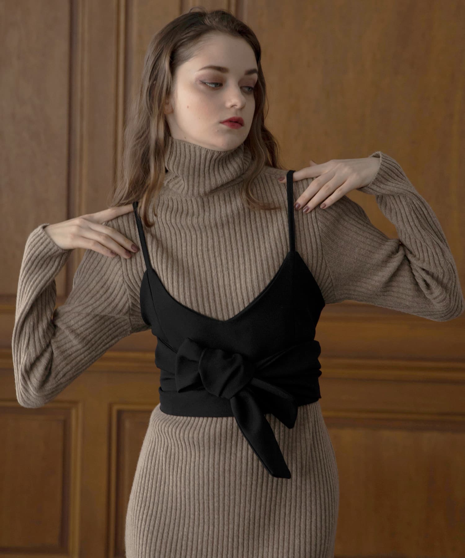 信頼も高い ミエリ インヴァリアント MIELI INVARIANT Ribbon Coil Bustier シャツ+ブラウス(長袖+七分)