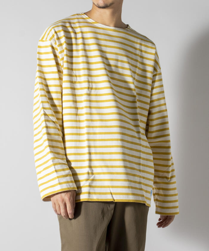 Orcival（オーシバル）ボーダーカットソー長袖 ORCIVAL オーシバル 40/2 ボートネックドロップスリーブボーダー