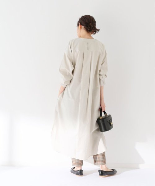 【ESLOW/エスロー】クルーネックロングシャツワンピース